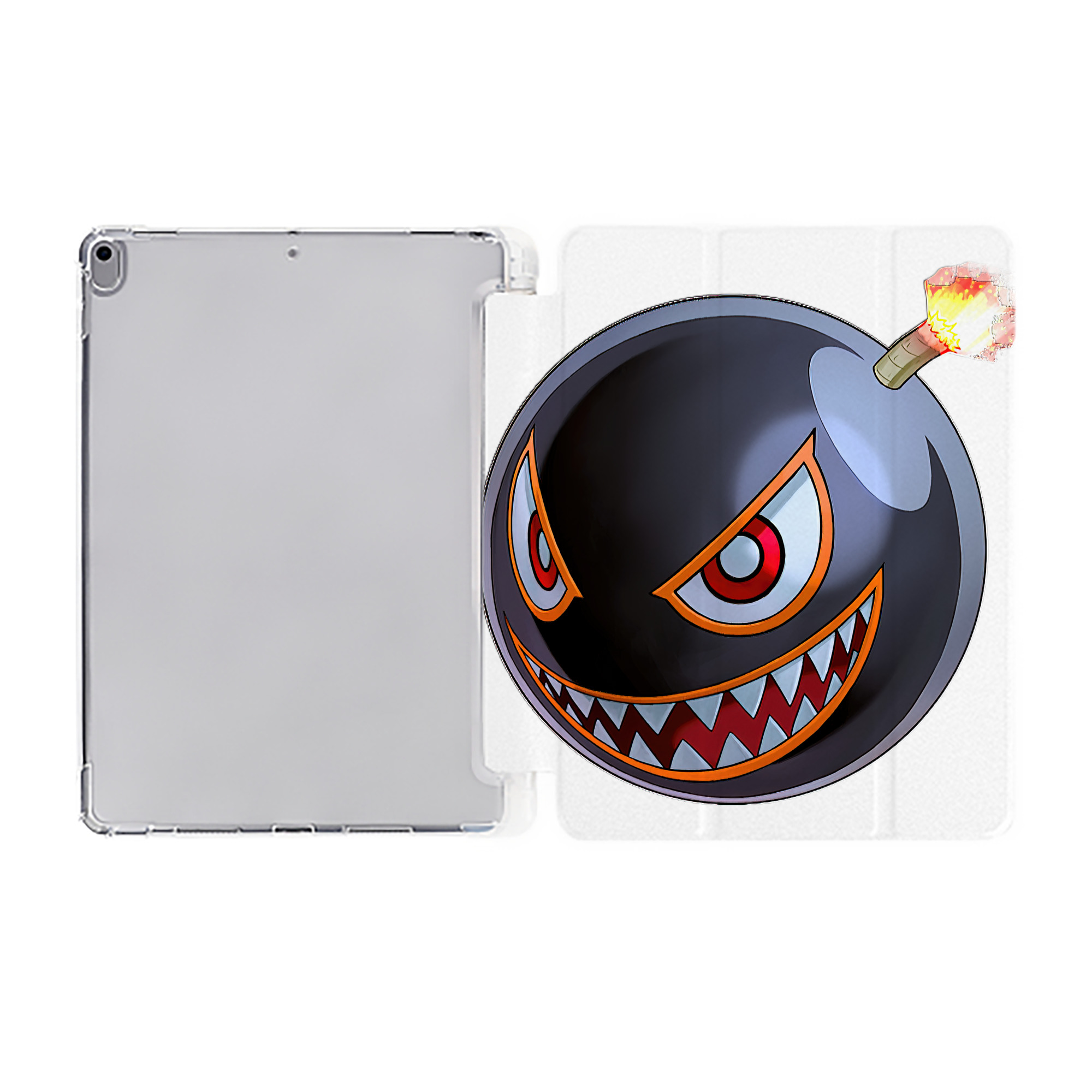 （画像用） 遊☆戯☆王 Yu-Gi-Oh! IPad ケース ペン収納付き 三つ折りスタンド PUレザー×シリコン 対応機種9.5/10.5/10.9インチ